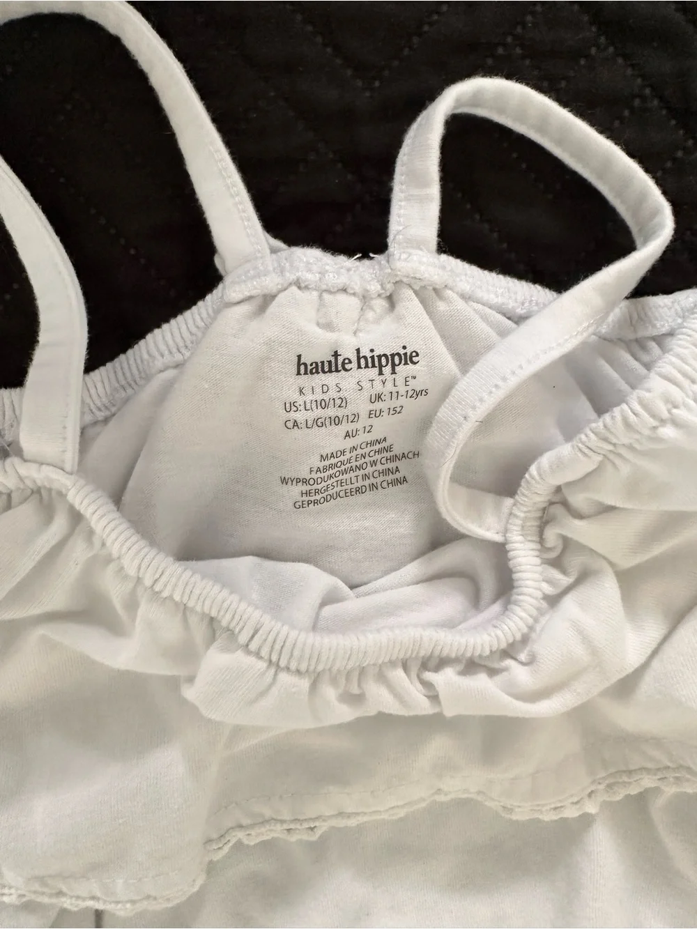 Haute Hippie White Ruffle Tank Top